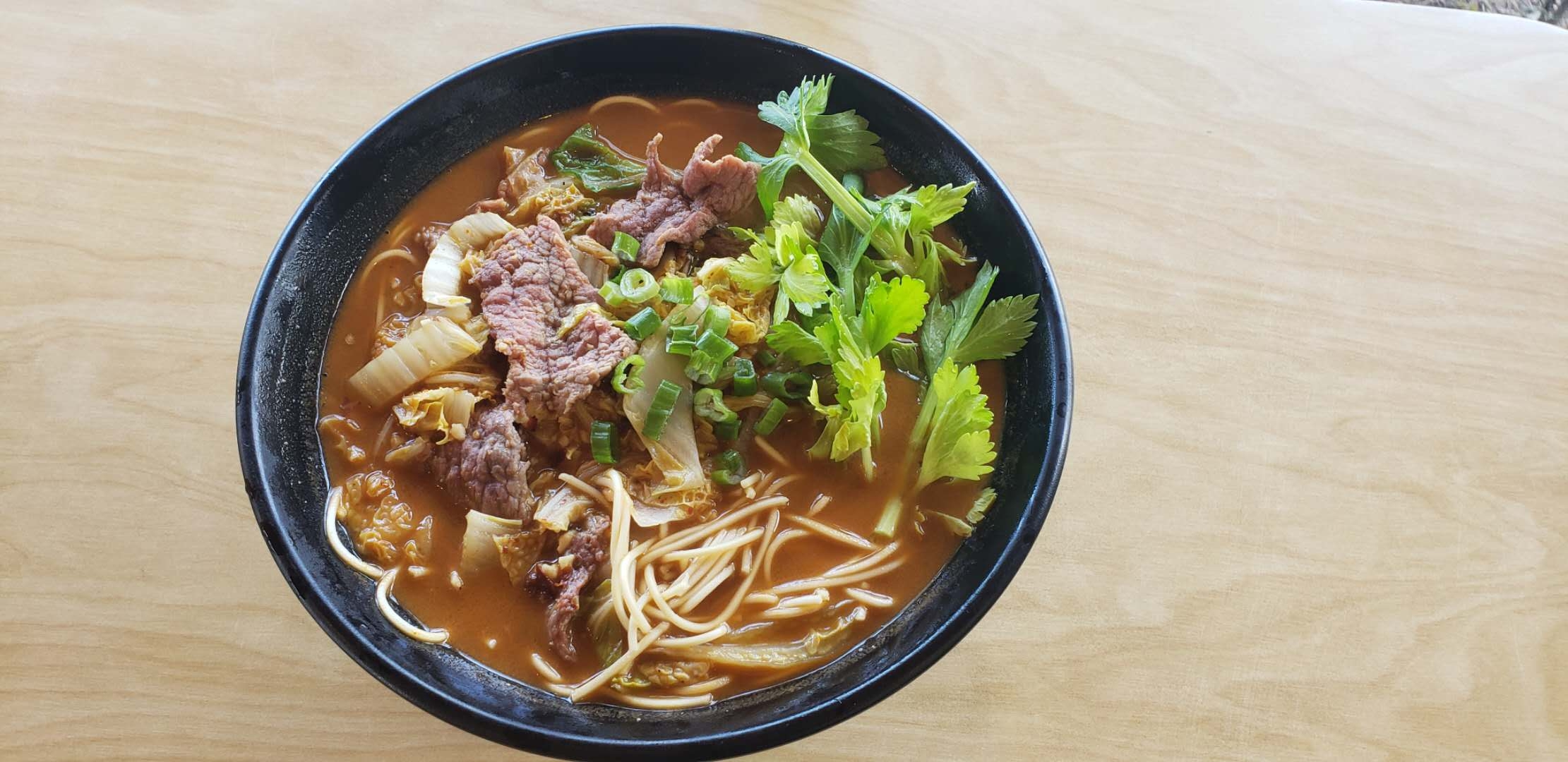 Order Spicy Beef Noodle Soup food online from Happy Panda store, Oxnard on bringmethat.com