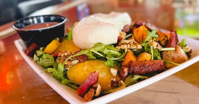 Order Roasted Root Vegetable Burrata Salad food online from Monk's Bar & Grill store, Middleton on bringmethat.com