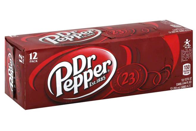 Order Dr. Pepper - 12oz Can x 12 Pack  food online from Darn Cheap Discounts store, Hartville on bringmethat.com
