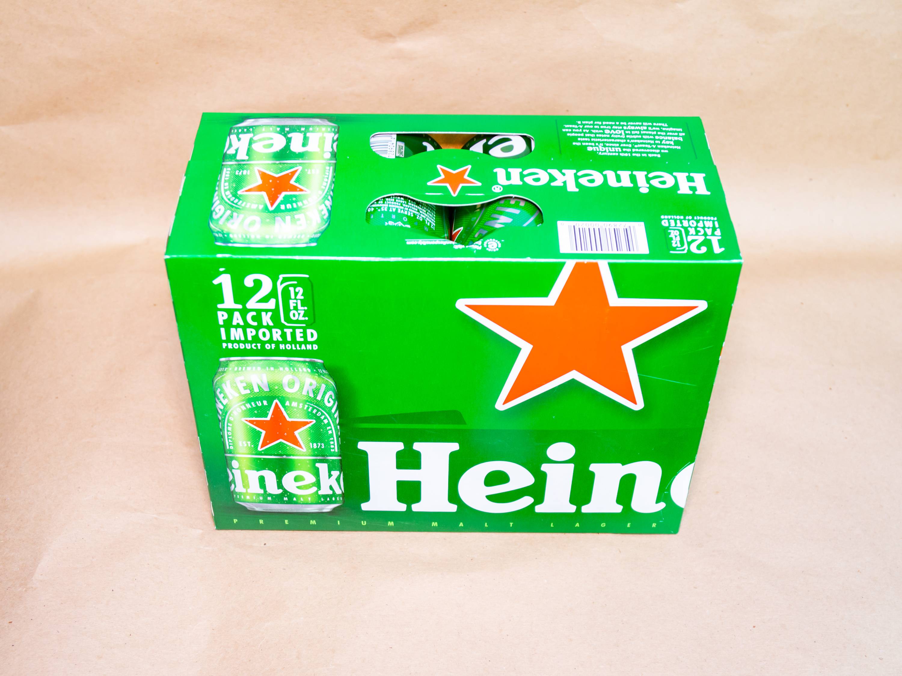 Order 12 oz. Pack Bottled Heineken food online from Blue Moon Beer And Smoke Shop store, Holbrook on bringmethat.com