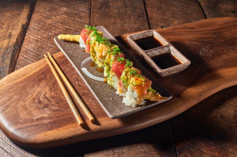 Order Rainbow Special Roll food online from Rocket Sushi store, San Francisco on bringmethat.com