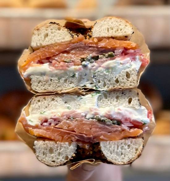 Order Lox w. Love food online from The Bagelry @ Olmo store, New Haven on bringmethat.com