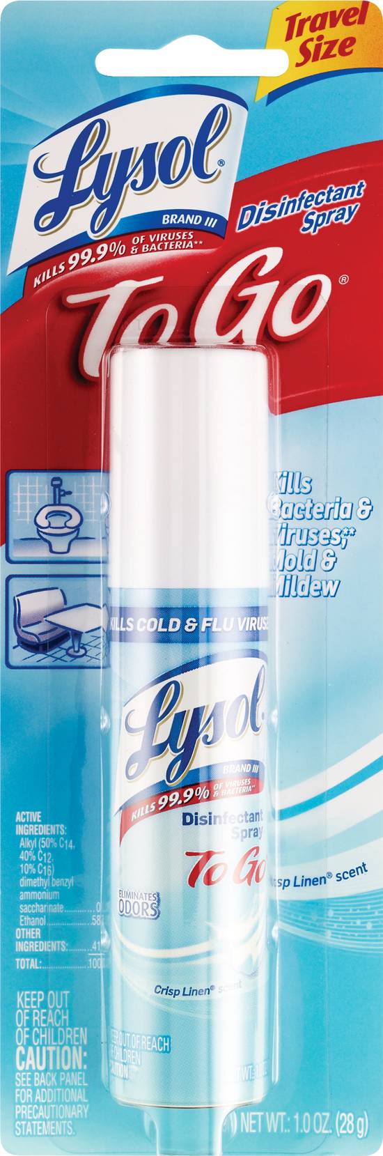 Order Lysol Brand IIITo Go Disinfectant Spray, 1OZ food online from CVS store, Janesville on bringmethat.com