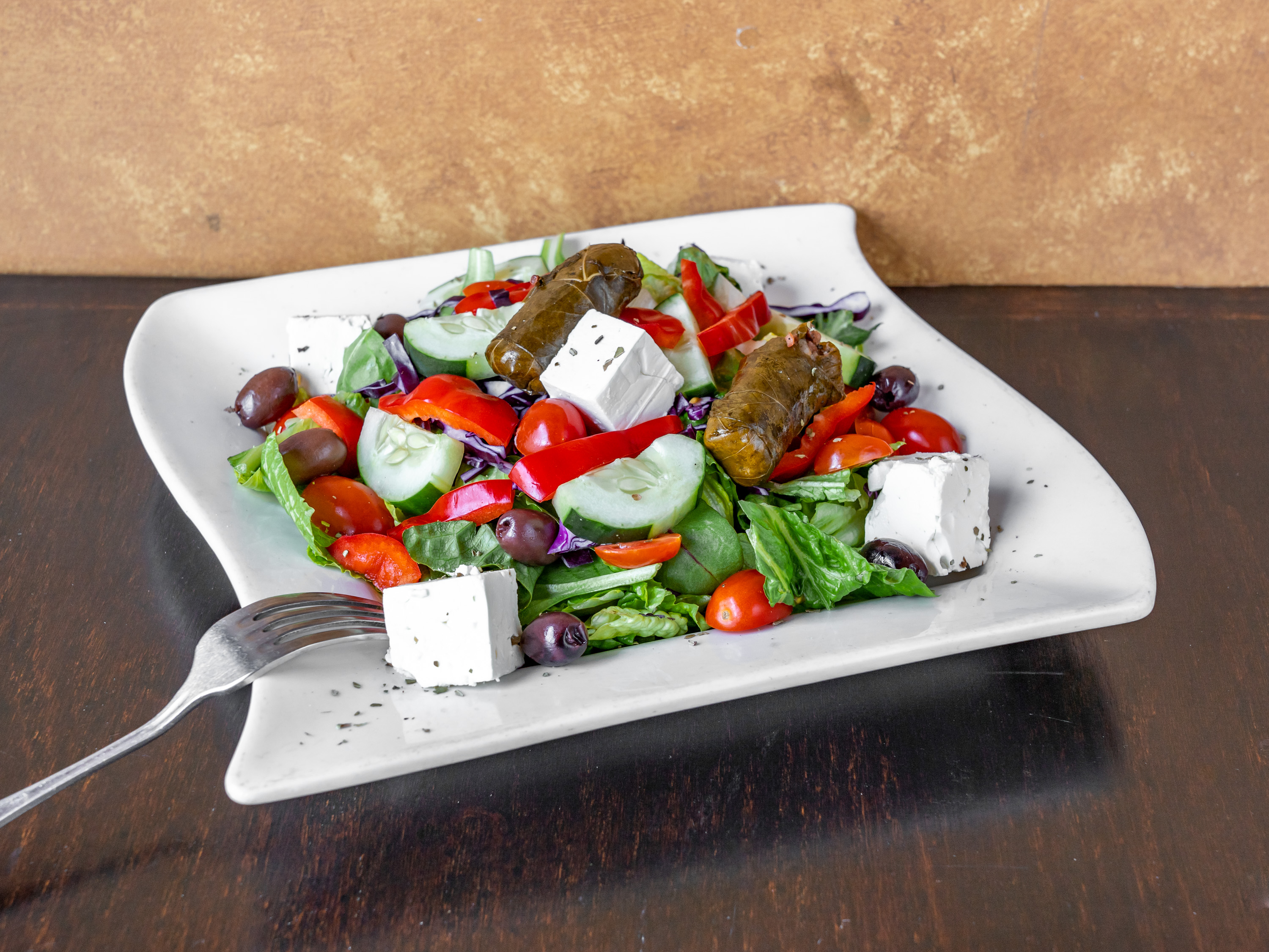 Order Greek Salad food online from Mazzat store, Brooklyn on bringmethat.com