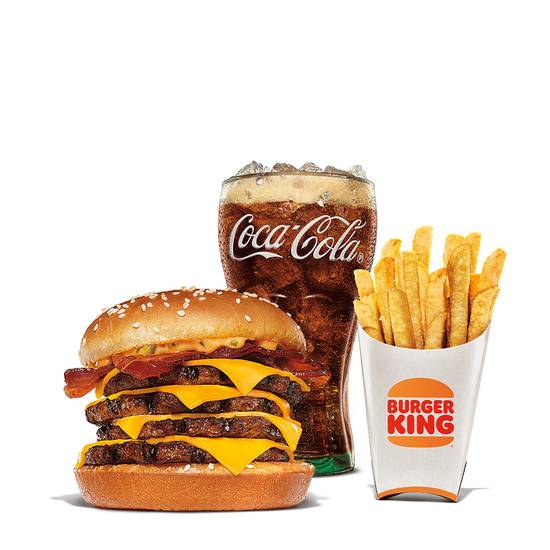 Order Quad Stacker Meal food online from Burger King store, Loxahatchee on bringmethat.com