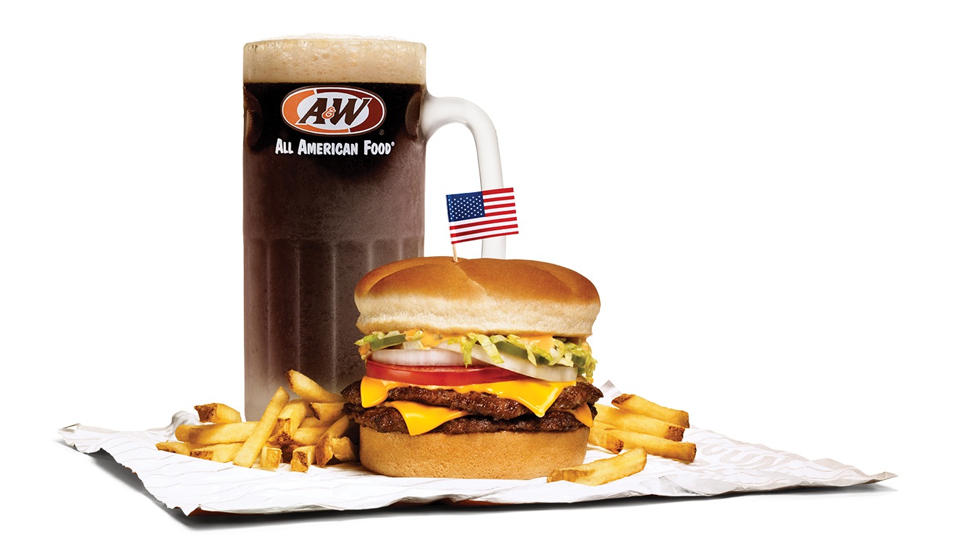 Order Double Papa Burger Combo #1 food online from A&W store, Neenah on bringmethat.com