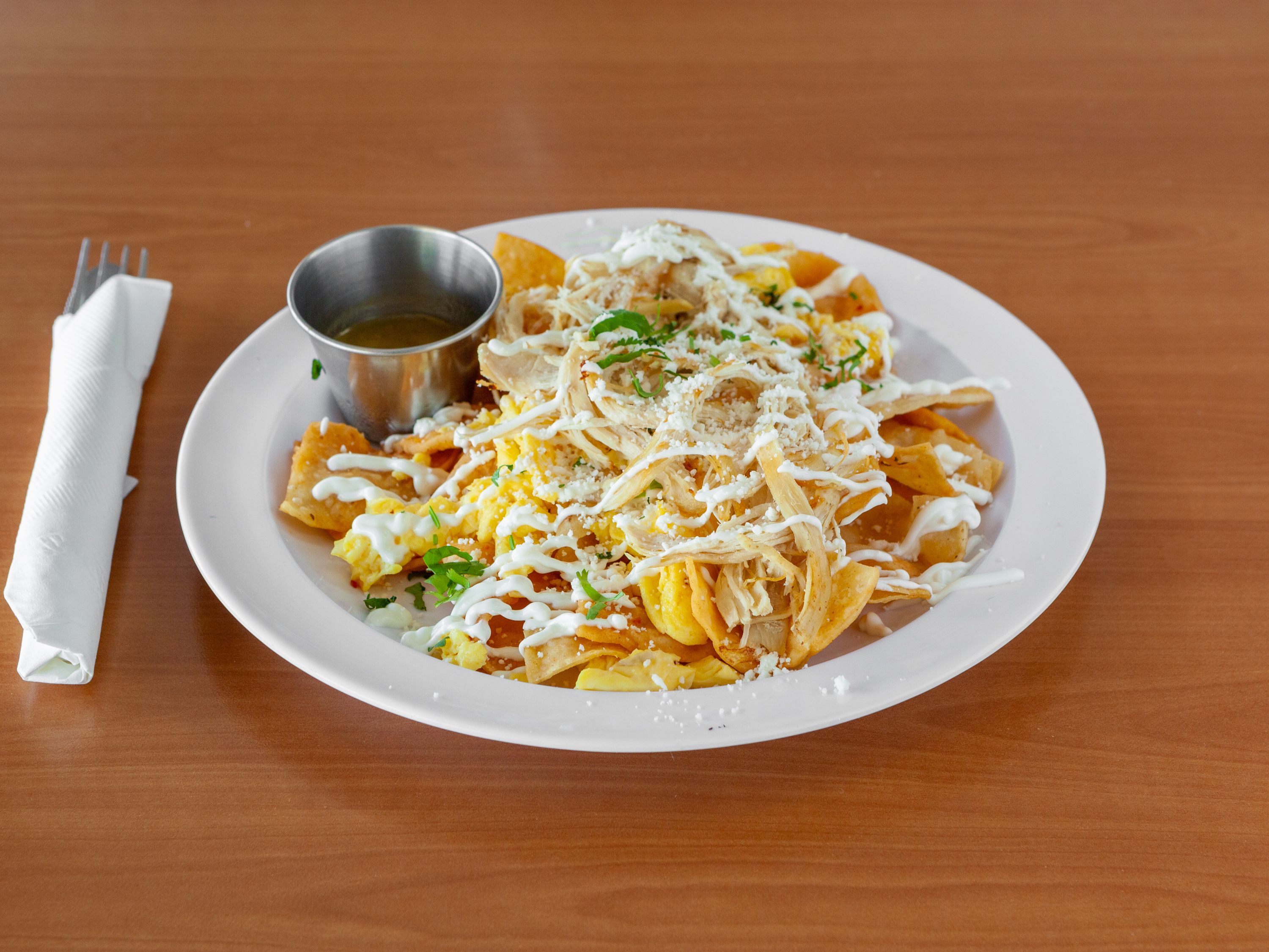 Order Chopper Chilaquiles food online from No Toro Cafe store, Artesia on bringmethat.com