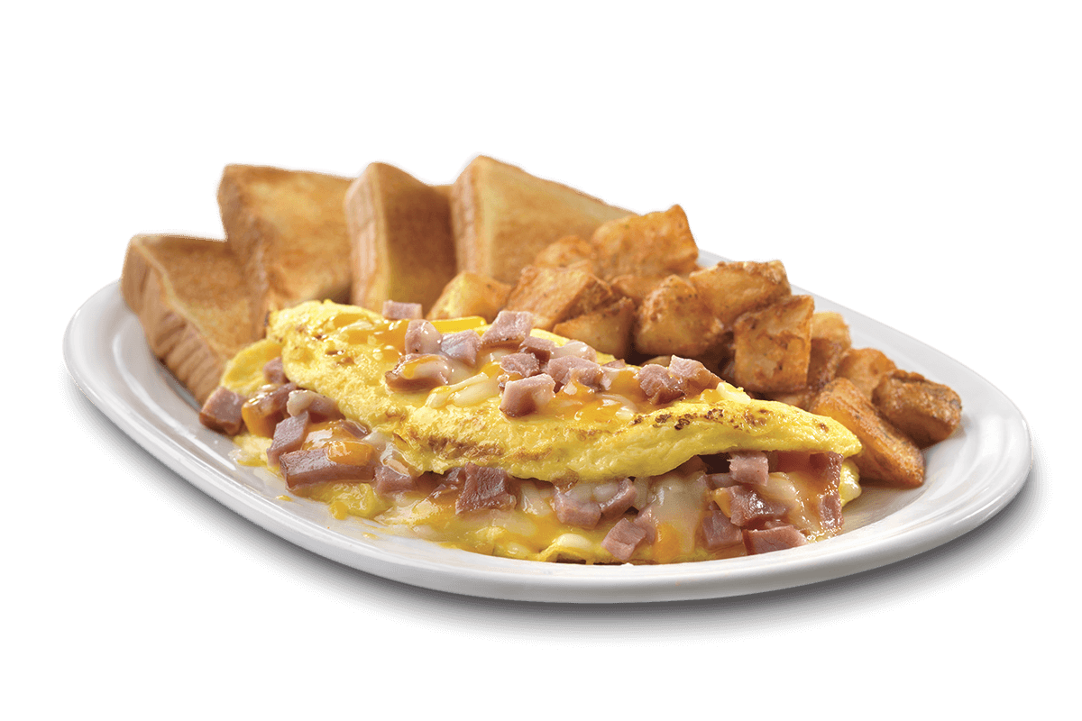 Order Ham & Cheese Omelette food online from Friendly Ice Cream Corp store, Lancaster on bringmethat.com