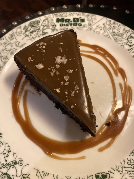 Order Dark Chocolate Salted Caramel Cake food online from Mr B Bistro store, New Orleans on bringmethat.com