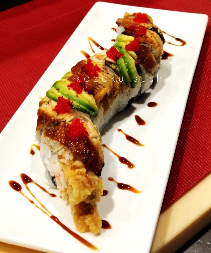 Order Lion King Roll food online from Kazoku Sushi store, Troy on bringmethat.com