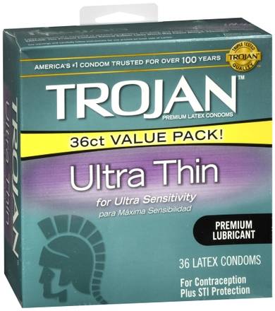 Order Trojan Ultra Thin Premium Latex Condoms food online from Scripx Pharmacy store, Plano on bringmethat.com