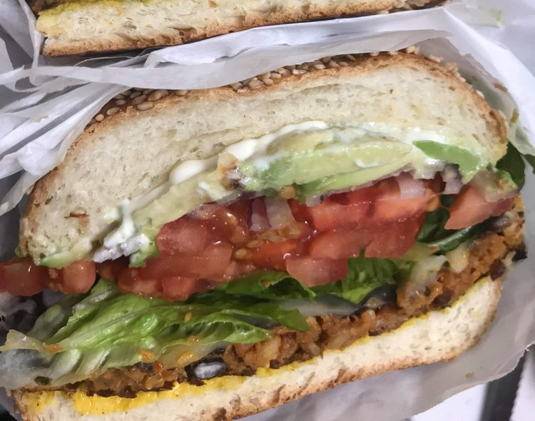 Order Veggie Burger food online from La Matcha Cafe store, Burlingame on bringmethat.com
