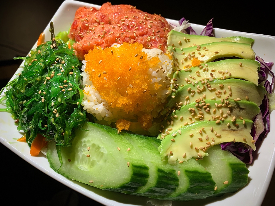 Order Spicy Tuna Poke Bowl food online from Sushi Too store, Pittsburgh on bringmethat.com
