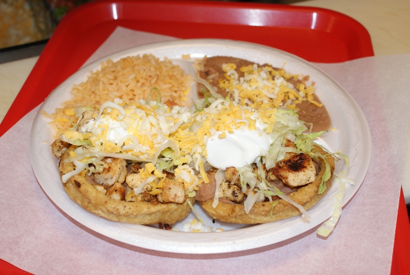 Order 7. Sopes Combo food online from Rivas Mexican Grill #5 store, Las Vegas on bringmethat.com