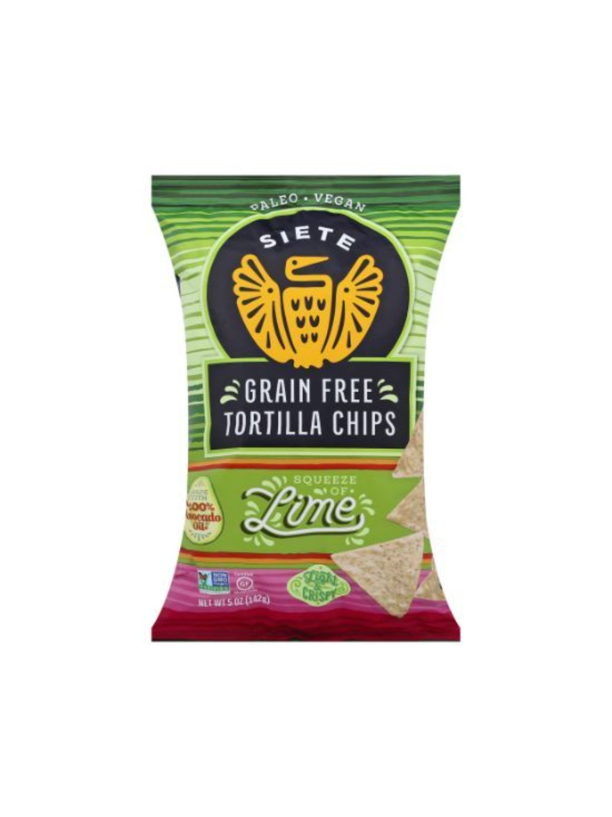Order Siete Lime Tortilla Chips (5 oz) food online from Light Speed Market store, Los Angeles on bringmethat.com