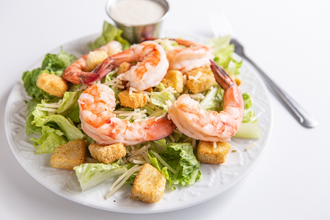 Order Shrimp Caesar Salad food online from Captain’s Curbside Seafood store, Trappe on bringmethat.com