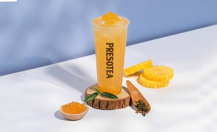 Order Pineapple Fruit Tea food online from Presotea store, Commerce Charter Township on bringmethat.com
