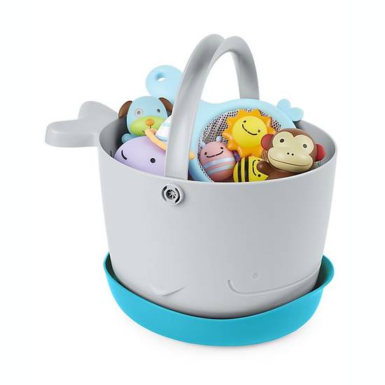 Order SKIP*HOP® Moby® Stowaway Bath Toy Bucket in Grey food online from Buybuy Baby store, Christiana on bringmethat.com
