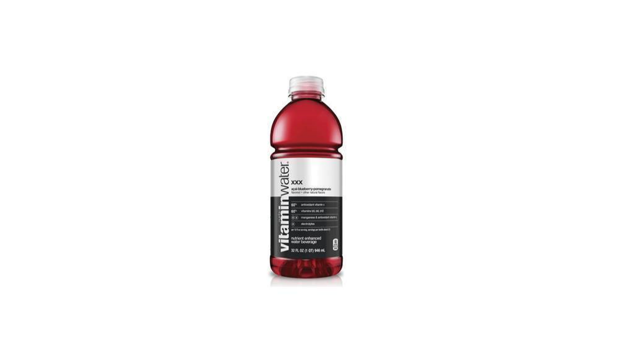 Order Vitamin Water XXX Acai Blueberry 32 oz food online from Rebel store, Las Vegas on bringmethat.com