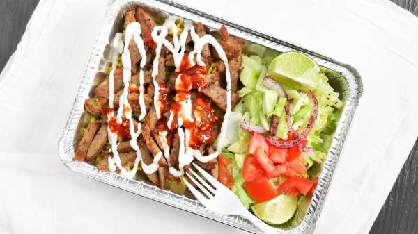 Order 12. Beef Shawarma Salad food online from Ali Gyro Halal store, Austin on bringmethat.com