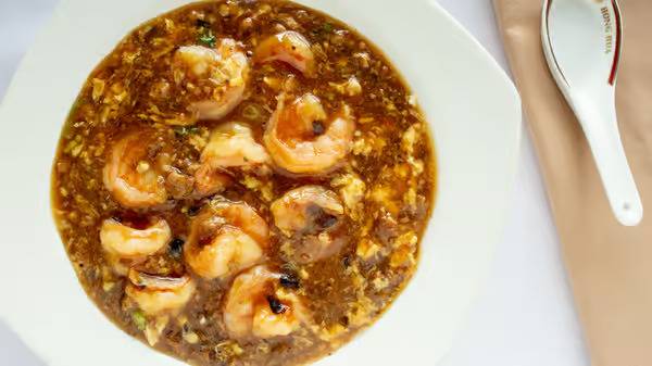 Order Sautéed Shrimp in Lobster Sauce (虾龙糊) food online from Hong Hua store, Farmington on bringmethat.com