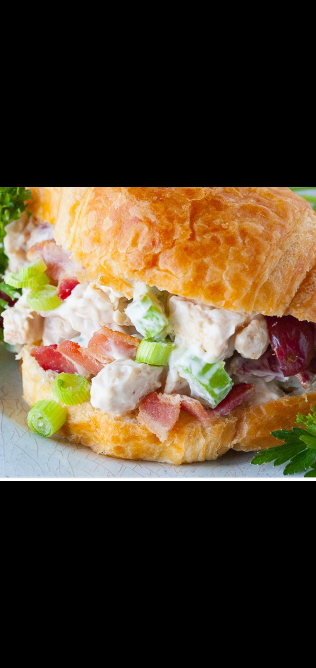 Order  Classic Chicken Salad With Bacon Gourmet Croissant Sandwich  food online from American Gourmet Foods Deli store, New York on bringmethat.com
