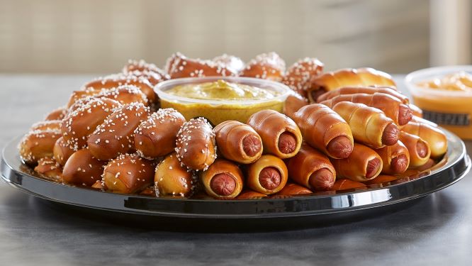 Order Party Tray - Mini Dogs and Rivets food online from Philly Pretzel Factory store, Phoenixville on bringmethat.com