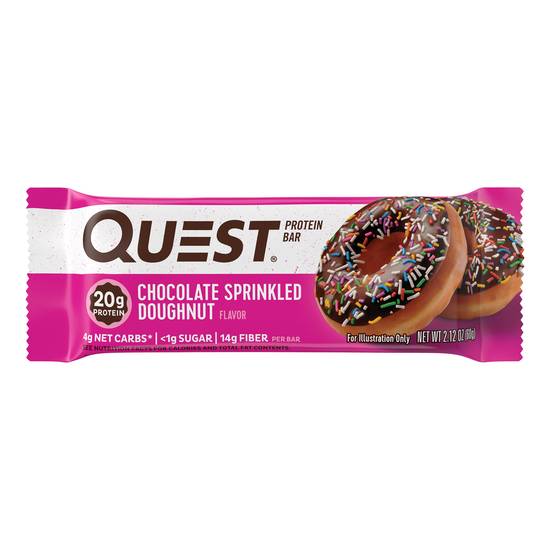 Order Quest Protein Bar - Choc Sprinkled Doughnut food online from IV Deli Mart store, Goleta on bringmethat.com