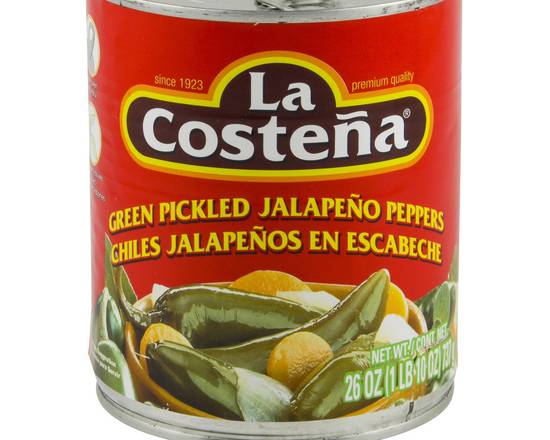 Order La Costena Whole Jalapeno (26 oz) food online from Ctown Supermarkets store, Uniondale on bringmethat.com