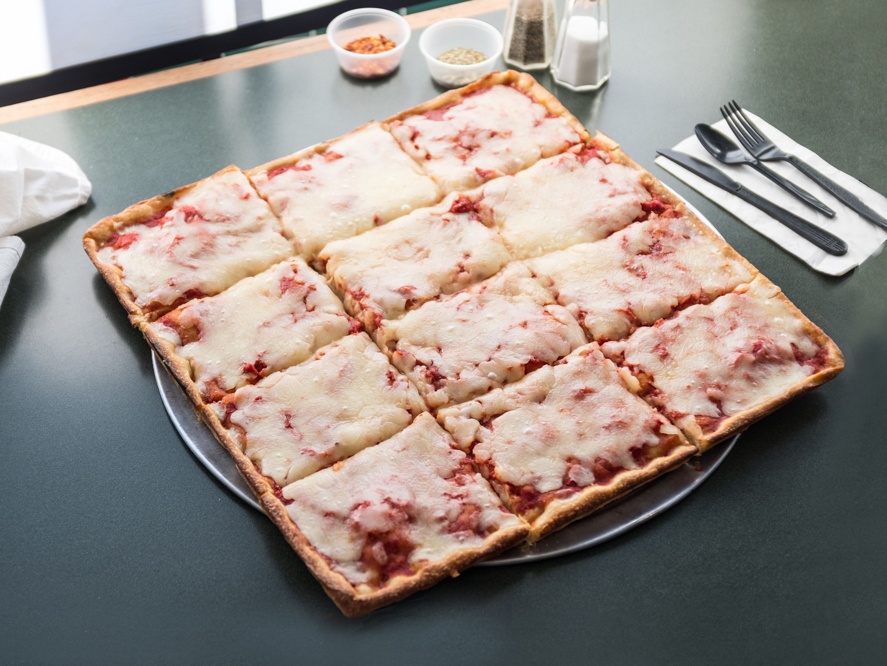 Order 17" Plain Cheese Sicilian Pizza food online from Little Anthony's store, Media on bringmethat.com