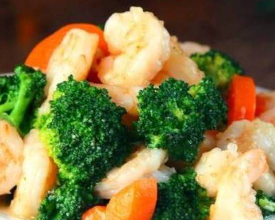 Order Shrimp with Broccoli（西兰花炒虾） food online from Chili Rush store, Mesa on bringmethat.com