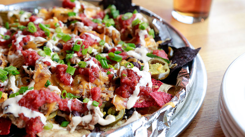 Order Pork and Pepper Nachos food online from Pies & Pints store, Liberty Township on bringmethat.com
