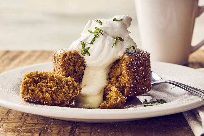 Order NEW! Pumpkin Lava Cake food online from Bonefish Grill store, Fayetteville on bringmethat.com