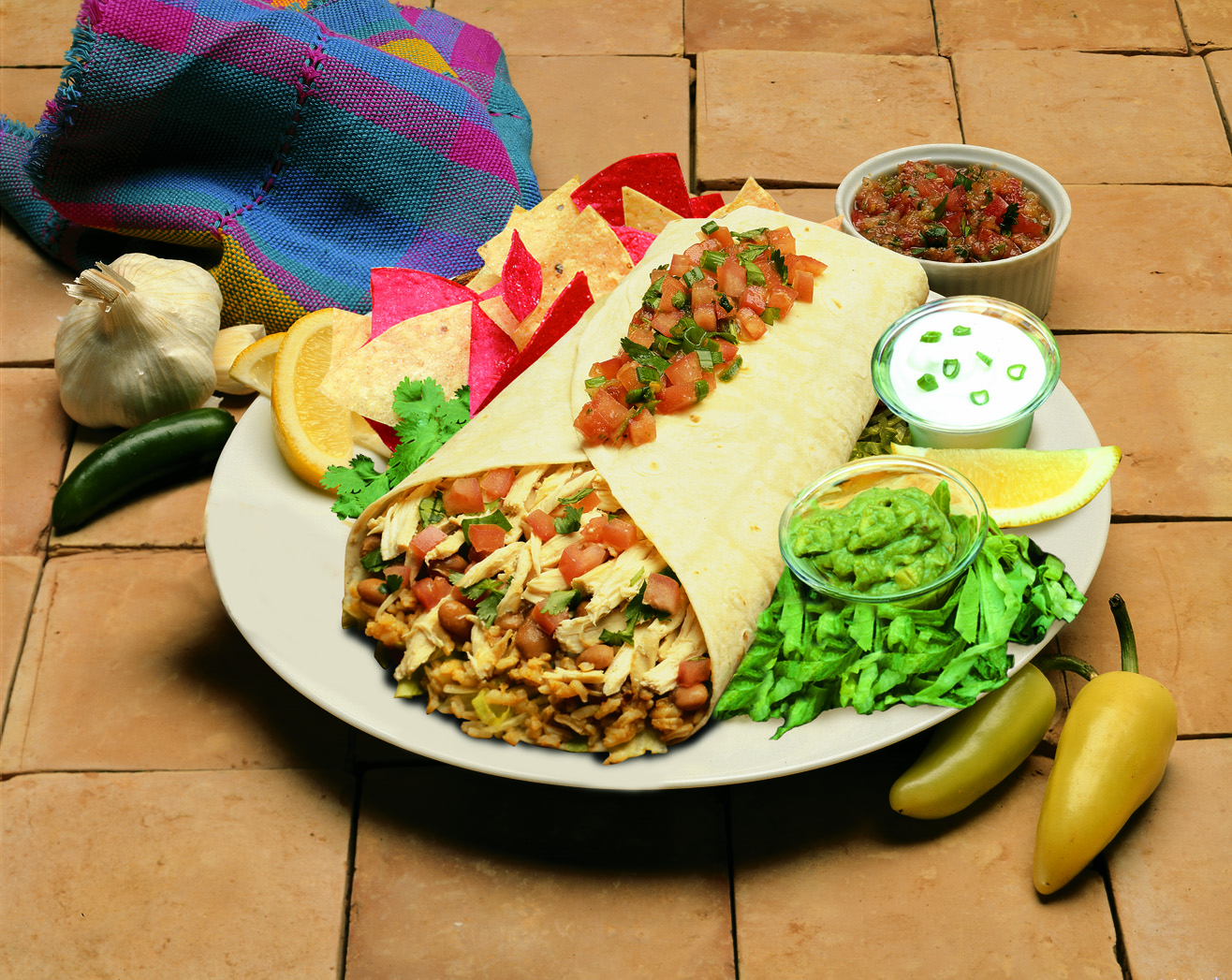 Order Giant Burrito food online from Charo Chicken store, Huntington Beach on bringmethat.com