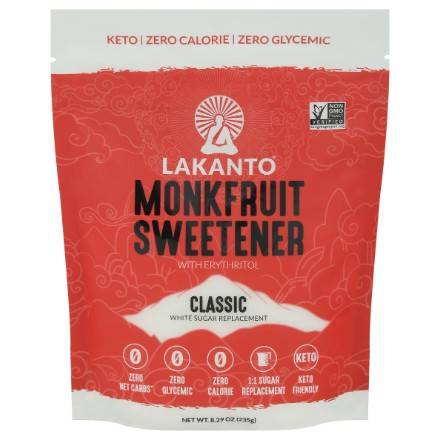 Order Lakanto Monkfruit Sweetener Classic (8.29 oz) food online from Dolcezza Gelato store, Arlington on bringmethat.com