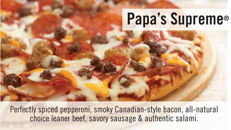 Order Papa's Supreme Pizza food online from Figaro's Pizza in Keizer store, Keizer on bringmethat.com
