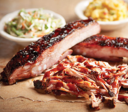 Order 2 Pork Ribs and Pulled Pork with 2 Sides food online from Pappas Bar-B-Q store, Houston on bringmethat.com
