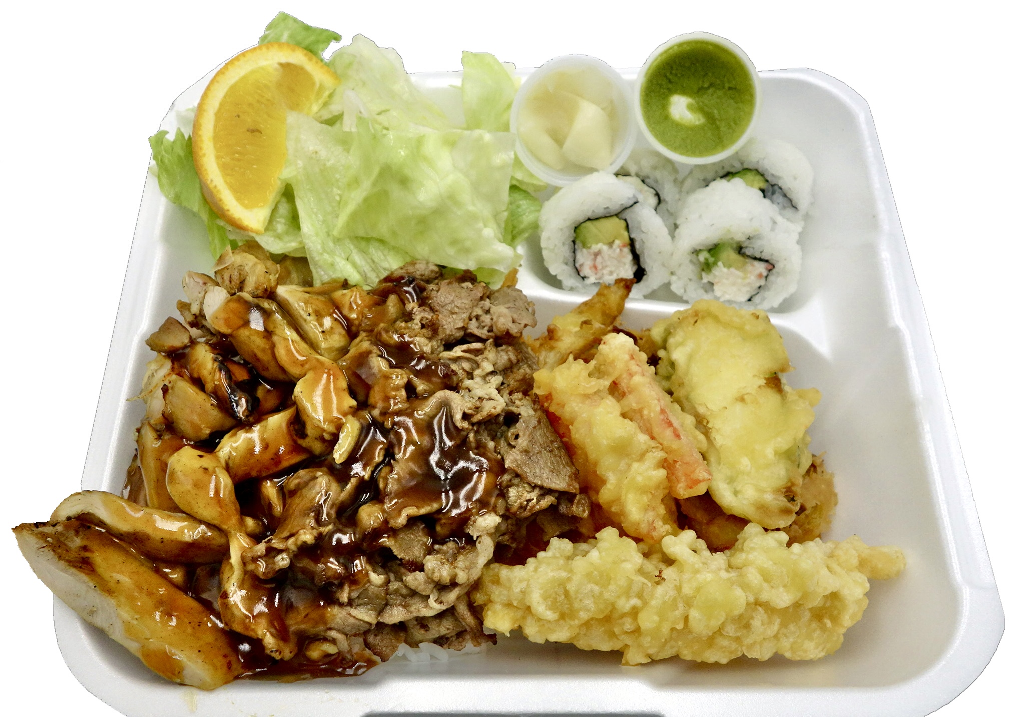 Order Big Beef Combo Plate food online from Orange House Take Out store, La Habra on bringmethat.com