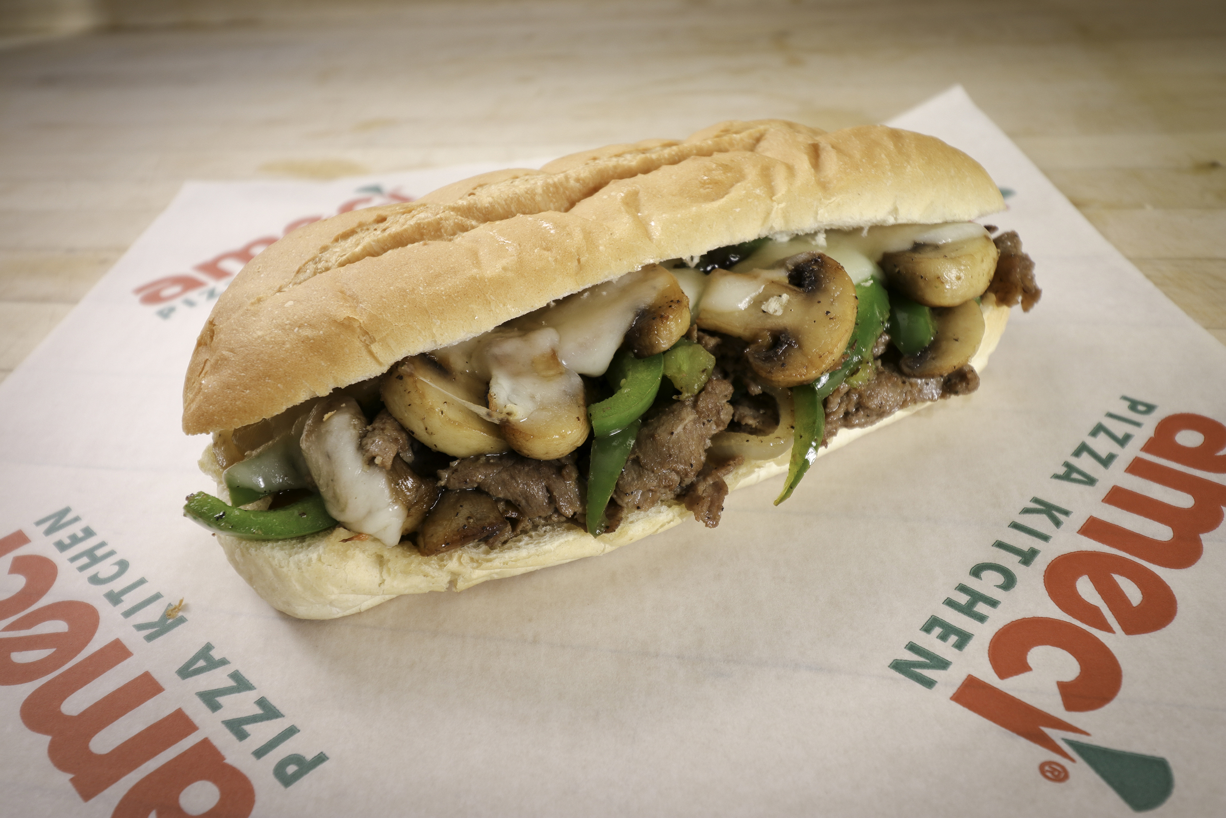 Order Philly Cheese Steak Sandwich food online from Ameci Pizza & Pasta store, Lake Forest on bringmethat.com