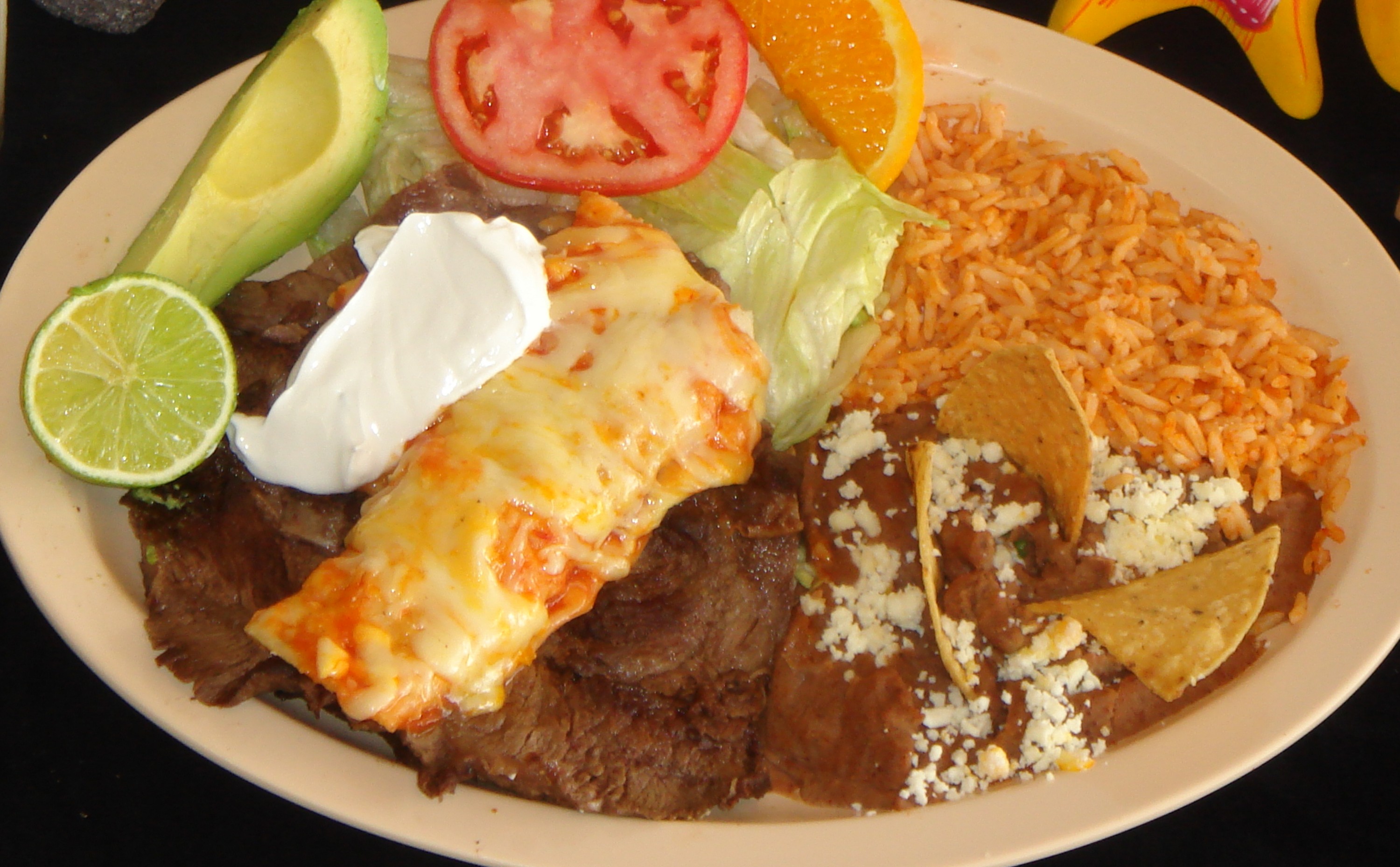 Order Carne a la Tampiquena food online from Bellos Restaurants store, East Dundee on bringmethat.com