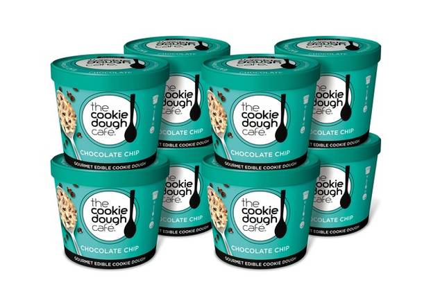 Order 8 Mini 3.5 oz Chocolate Chip Containers food online from The Cookie Dough Cafe store, Portland on bringmethat.com