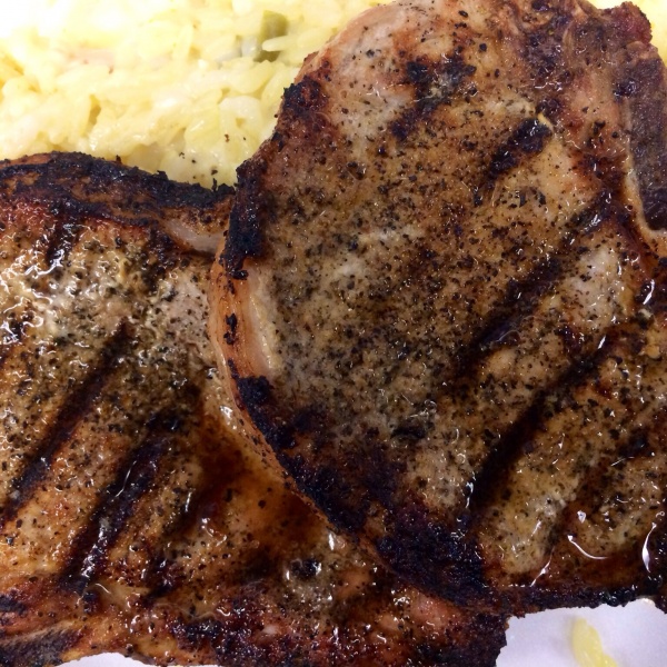 Order 2 Center Cut Pork Chops Dinner Plate food online from Art's Drive-In store, Chicago on bringmethat.com