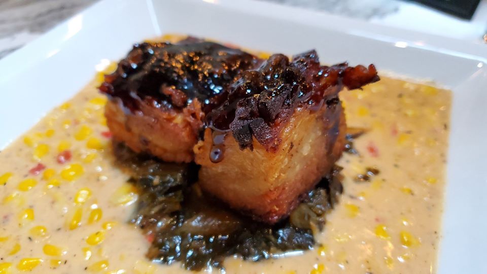 Order Hickory Smoked Pork Belly Steak food online from Initial Q Social Bar & Smokehouse store, Spartanburg on bringmethat.com