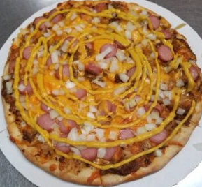 Order New Coney Dog Pizza food online from Andys Pizza & Subs store, Woodhaven on bringmethat.com