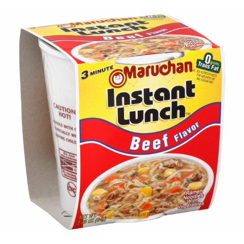 Order Maruchan Instant Lunch Ramen Noodle Soup Beef 2.25oz food online from 7-Eleven store, Dallas on bringmethat.com