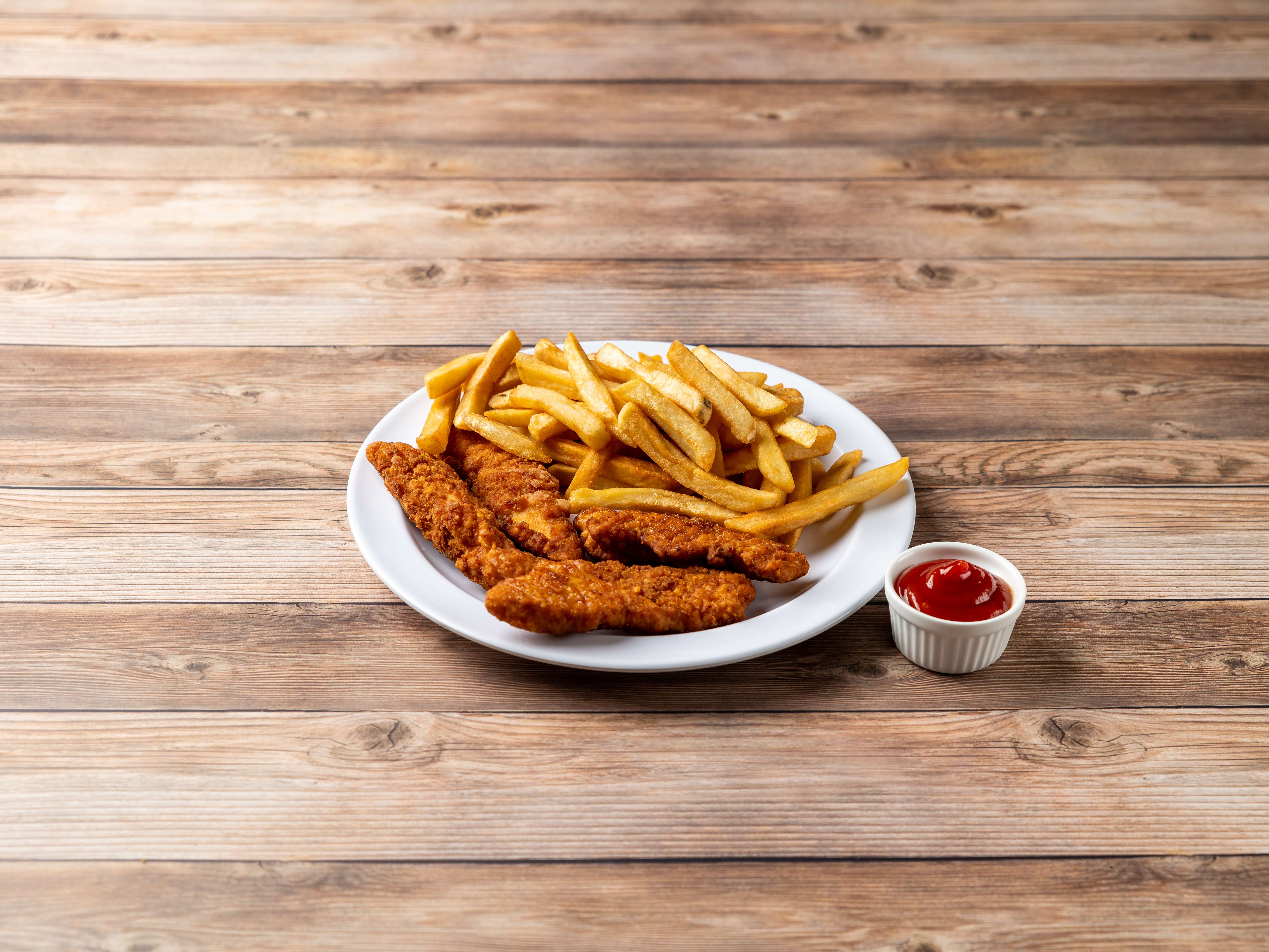 Order Chicken Fingers with French Fries food online from Margherita Pizzeria store, Reading on bringmethat.com