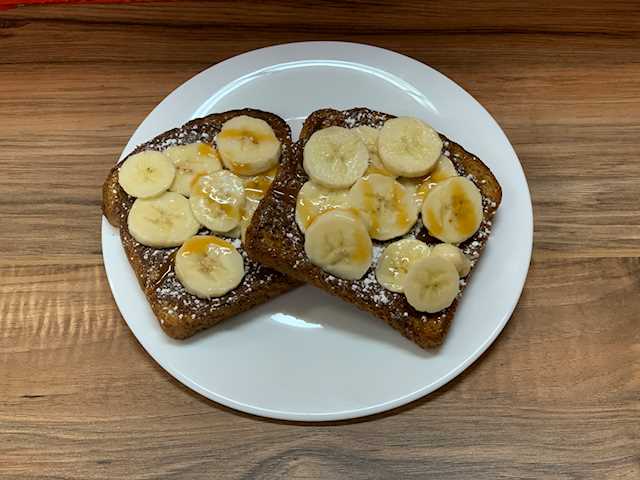 Order Whole Wheat Toast with Nutella and Banana food online from Mango Loco store, Jersey City on bringmethat.com