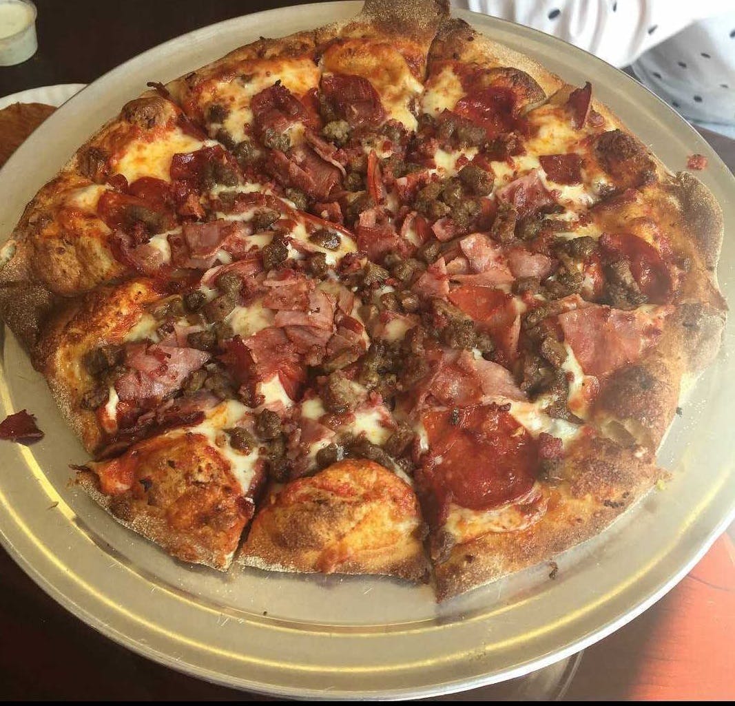 Order Meat Lovers Pizza - Small 10'' (6 Cut) food online from Pizza Care store, Pittsburgh on bringmethat.com