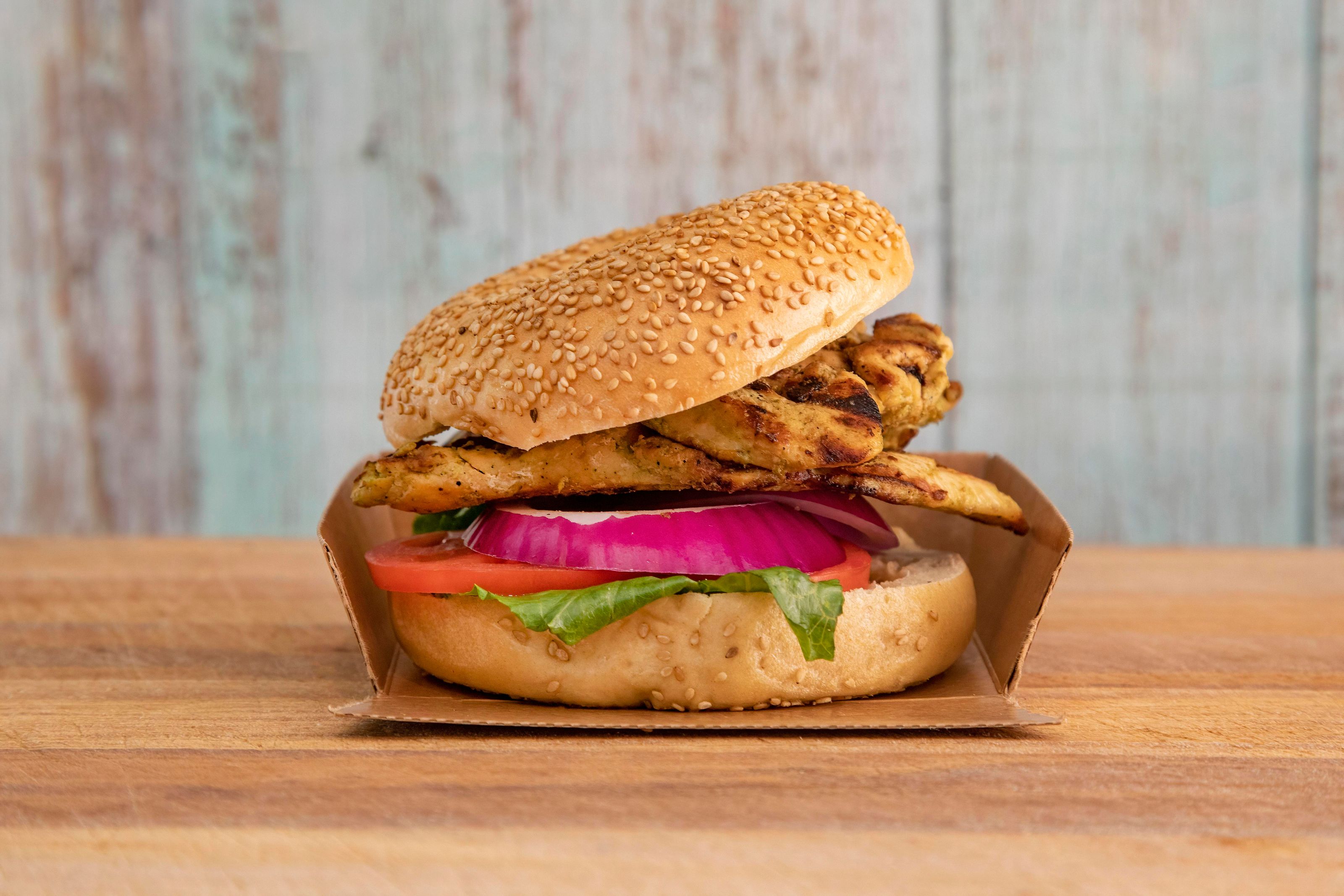 Order Grilled Chicken Breast Sandwich food online from Bagels on the square store, New York on bringmethat.com