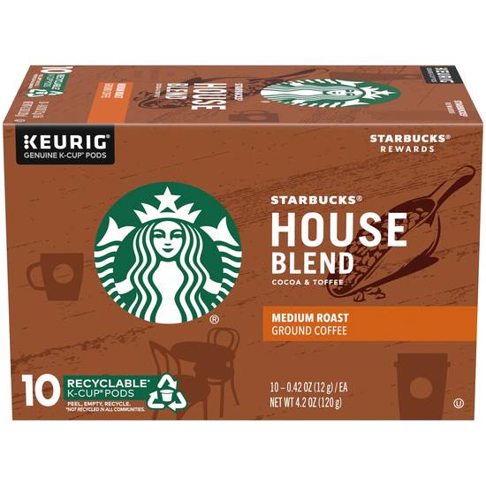 Order Starbucks Keurig Brewed House Blend Medium, 10CT food online from Cvs store, AURORA on bringmethat.com
